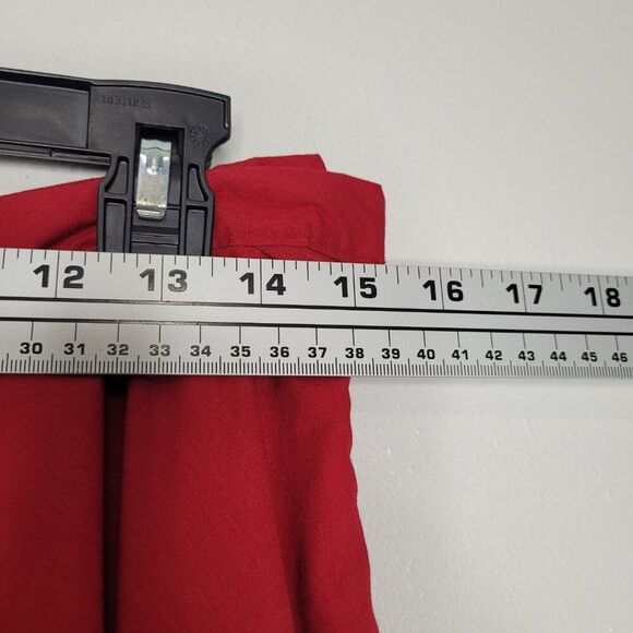 Vintage handmade red white lace trim full circle holiday skirt cute classic - Picture 4 of 6